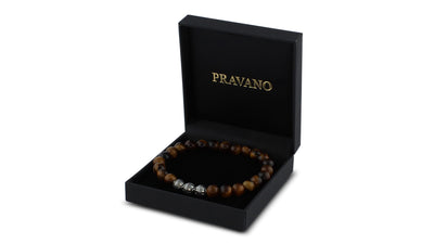 Tiger Eye Silver Trio Bracelet