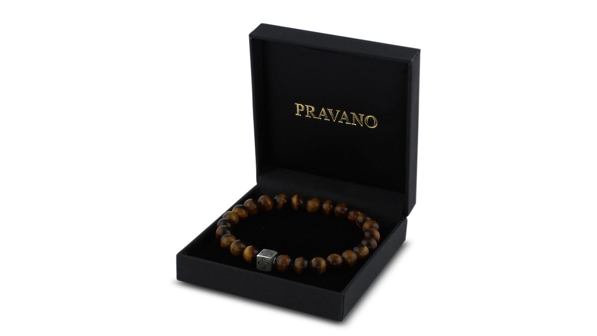 Tiger Eye Silver Tabono Bracelet