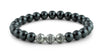 Hematite Silver Trio Bracelet