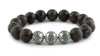 Grand Snowflake Obsidian Silver Trio Bracelet