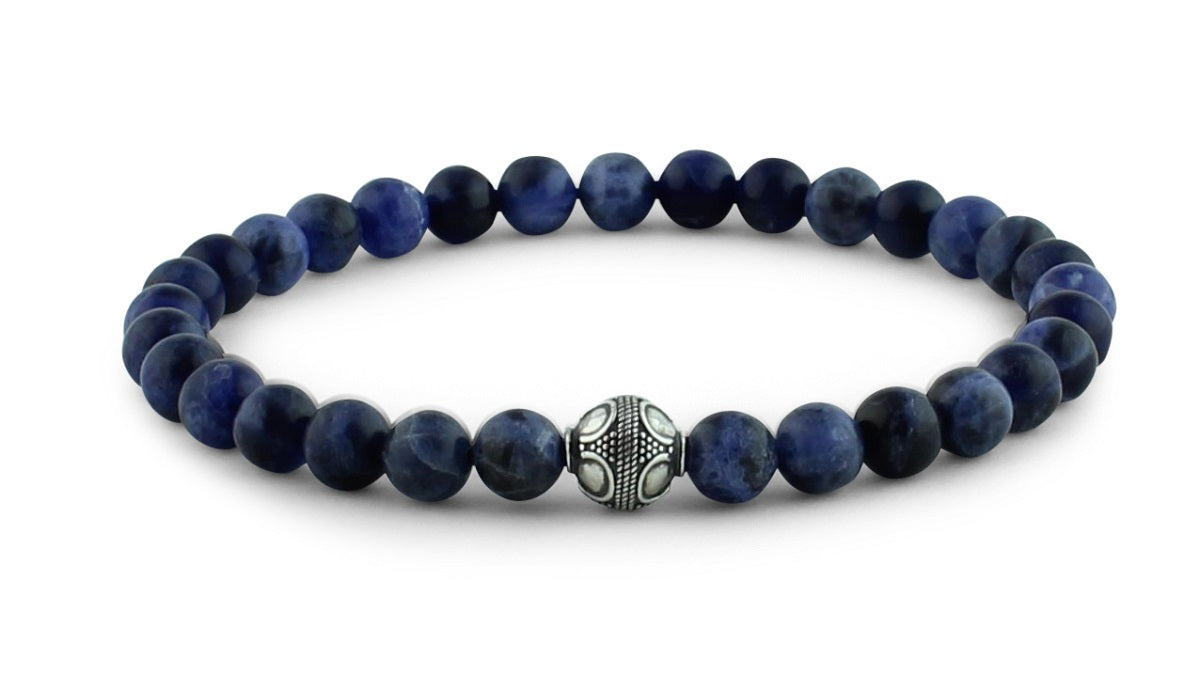Sodalite and Silver Bracelets