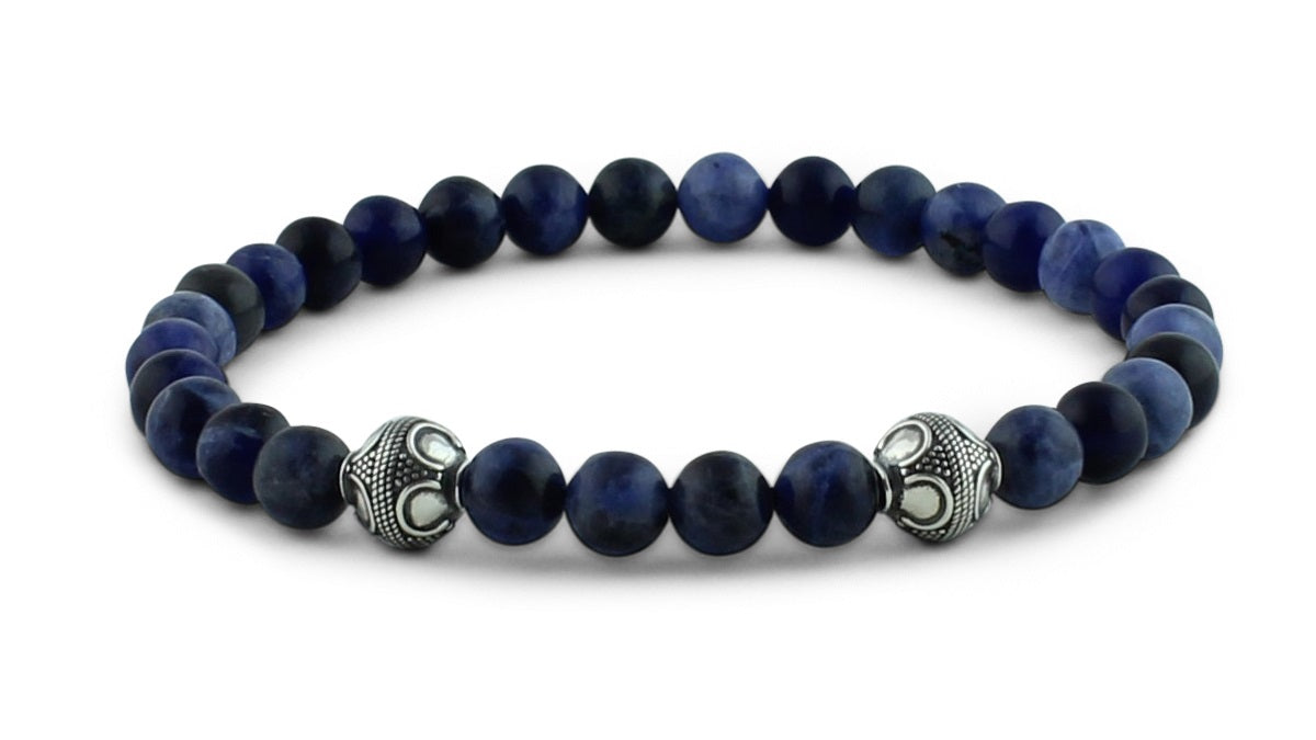 Sodalite and Silver Bracelets
