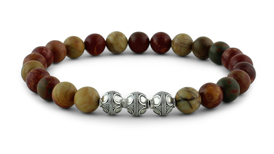 Picasso Jasper Silver Trio Bracelet