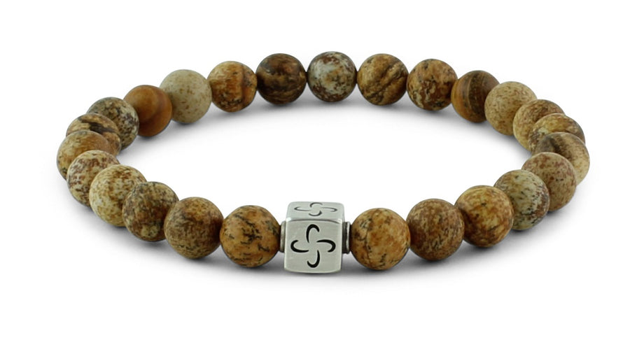 Picture Jasper Silver Tabono Bracelet
