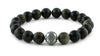 Golden Obsidian and Silver Bracelet