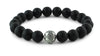 Matte Onyx and Silver Bracelet