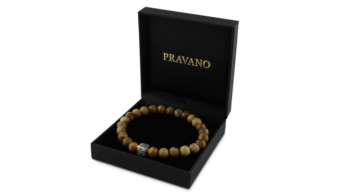 Picture Jasper Silver Tabono Bracelet