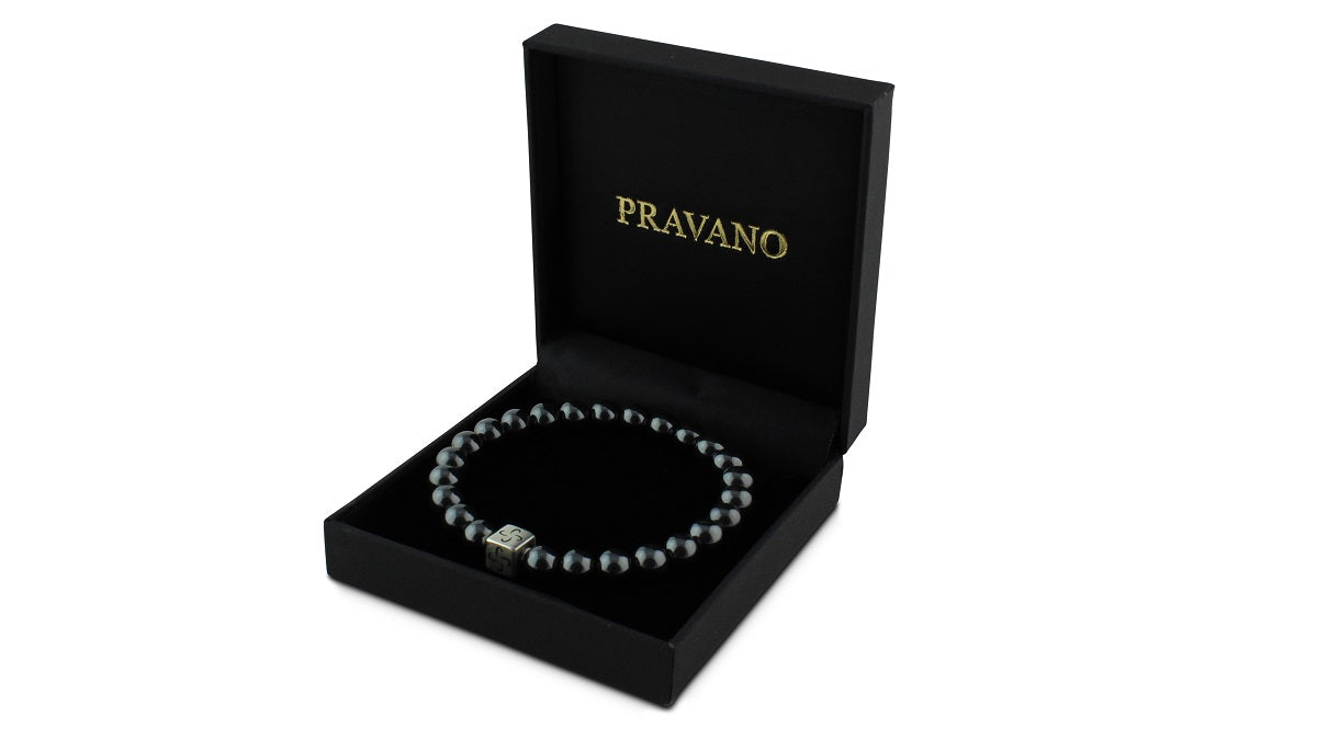 Hematite Silver Tabono Bracelet