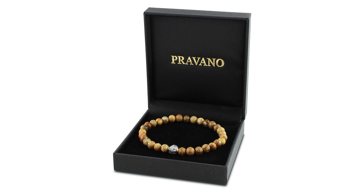 Picture Jasper and Silver Bracelets