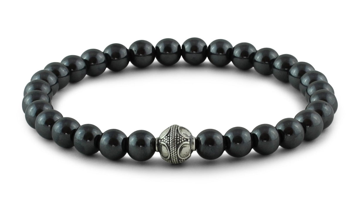 Hematite and Silver Bracelets