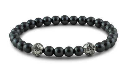 Hematite and Silver Bracelets