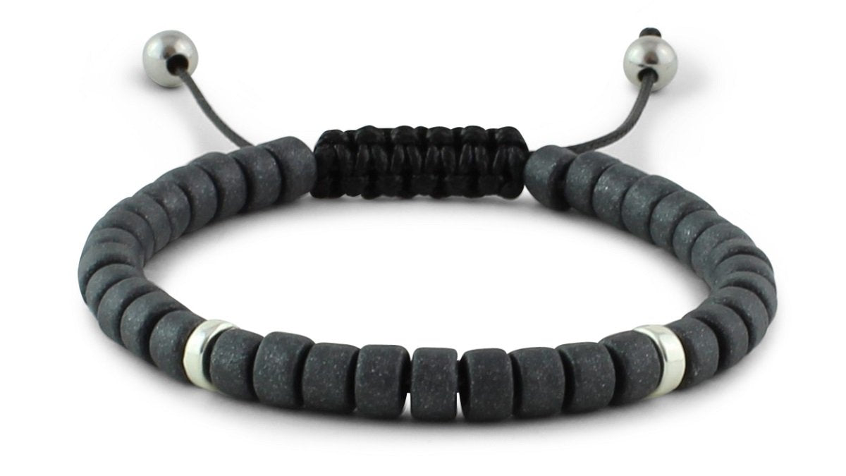 Grey and Silver Ceramic Bracelet