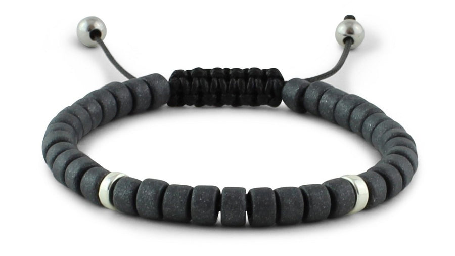 Grey and Silver Ceramic Bracelet