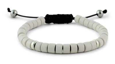 White and Silver Ceramic Bracelet