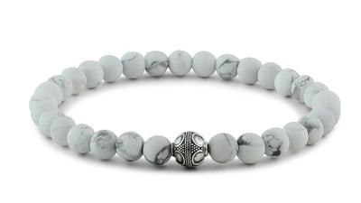 Howlite and Silver Bracelets