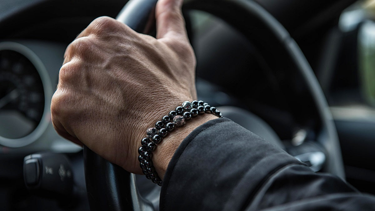 Hematite and Silver Bracelets