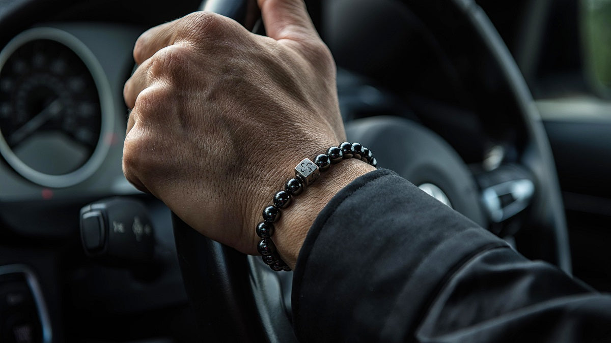 Hematite Silver Tabono Bracelet