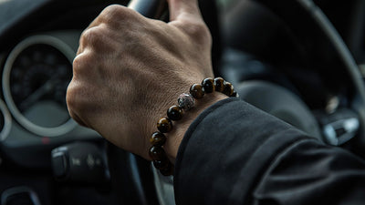 Tiger Eye and Silver Bracelet