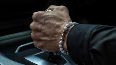Howlite Silver Trio Bracelet