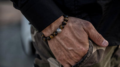 Tiger Eye and Silver Bracelet