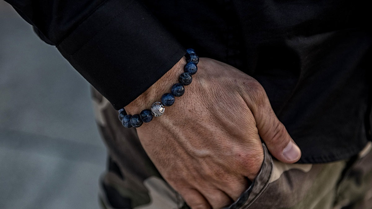 Sodalite and Silver Bracelet