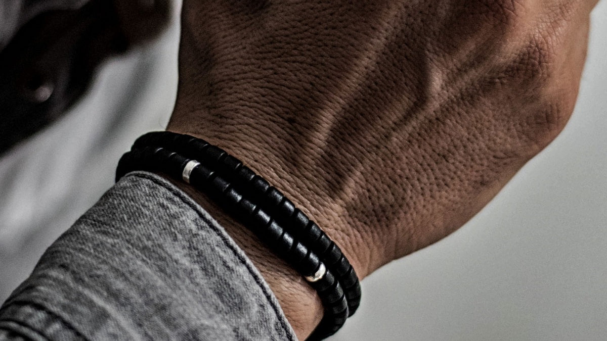 Black and Silver Ceramic Bracelet