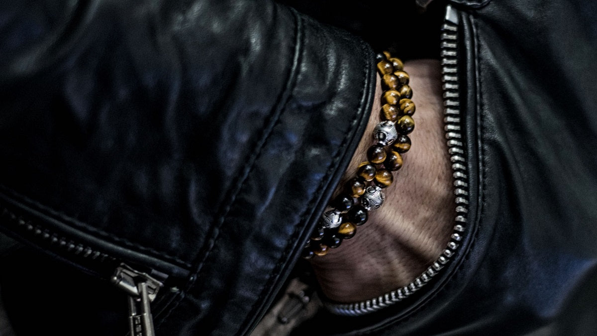 Tiger Eye and Silver Bracelets