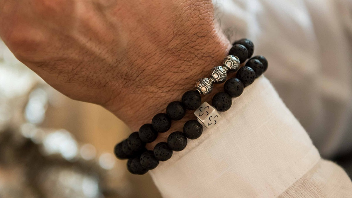 Lava Silver Tabono Bracelet