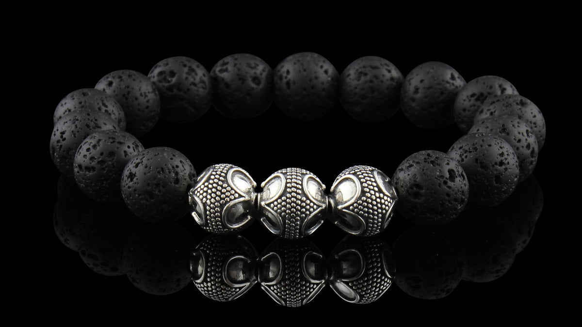 Grand Lava Silver Trio Bracelet