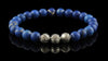 Ocean Blue Jasper Silver Trio Bracelet