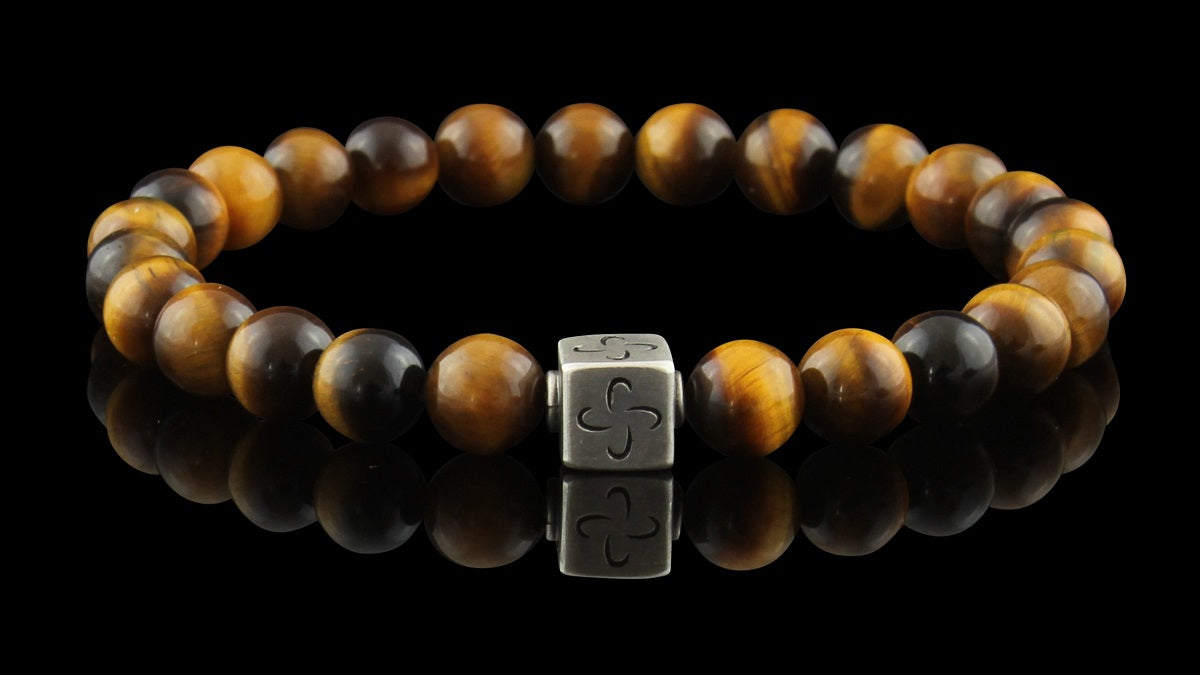Tiger Eye Silver Tabono Bracelet