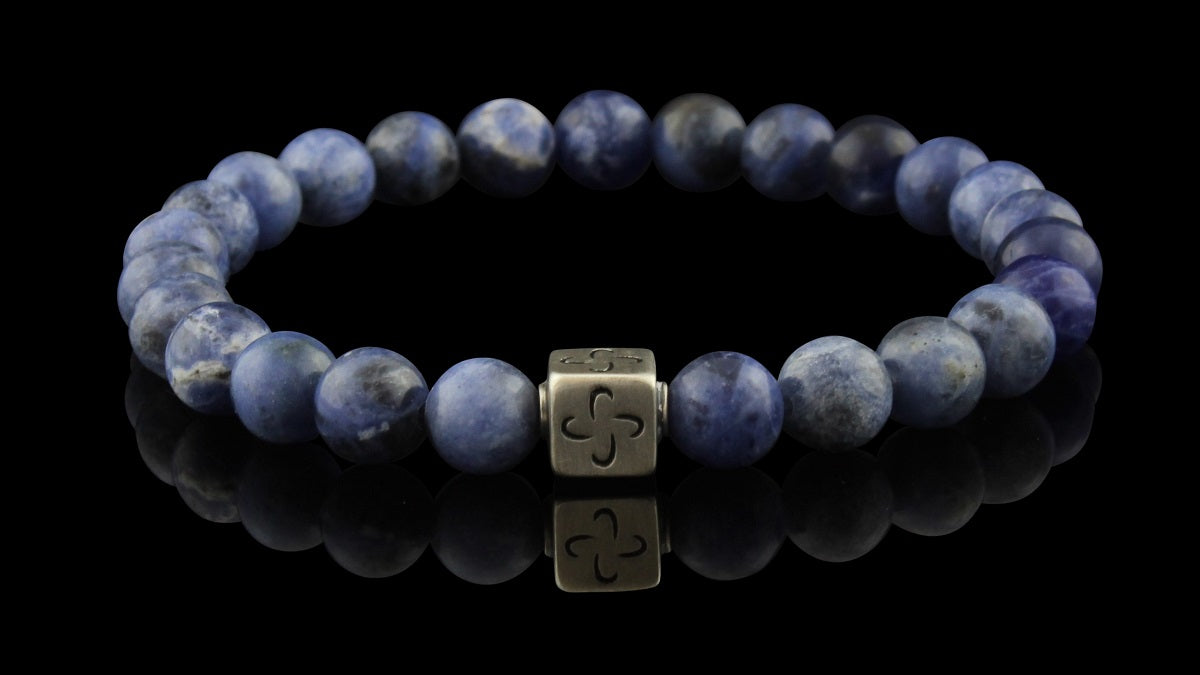 Sodalite Silver Tabono Bracelet
